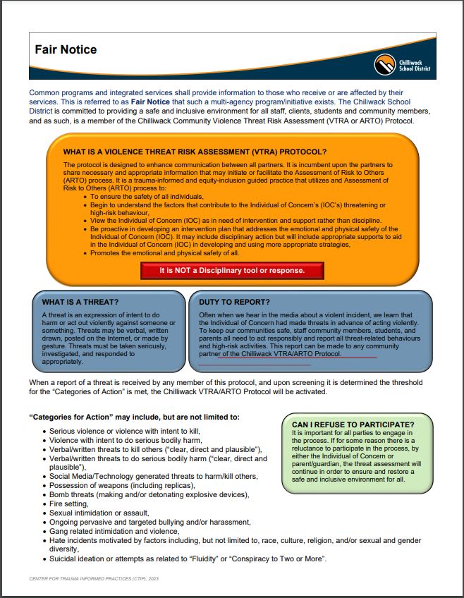 Fair Notice | A.D. Rundle Middle School